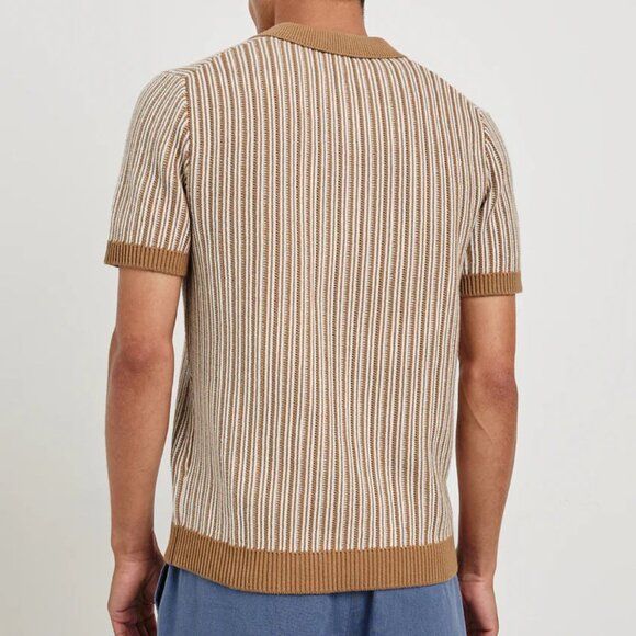 Rails Tan & White Polo Shirt in Medium - Picture 7 of 10